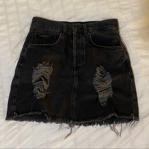 Forever 21 Black Jean Skirt